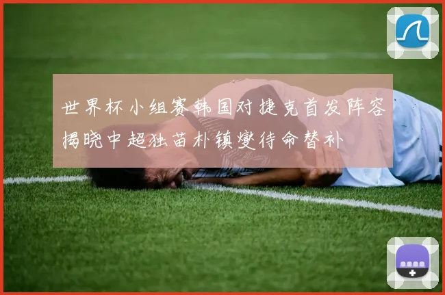 世界杯小组赛韩国对捷克首发阵容揭晓中超独苗朴镇燮待命替补
